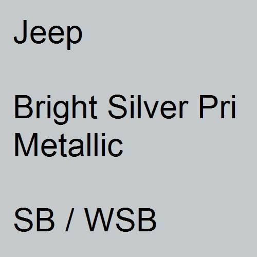 Jeep, Bright Silver Pri Metallic, SB / WSB.